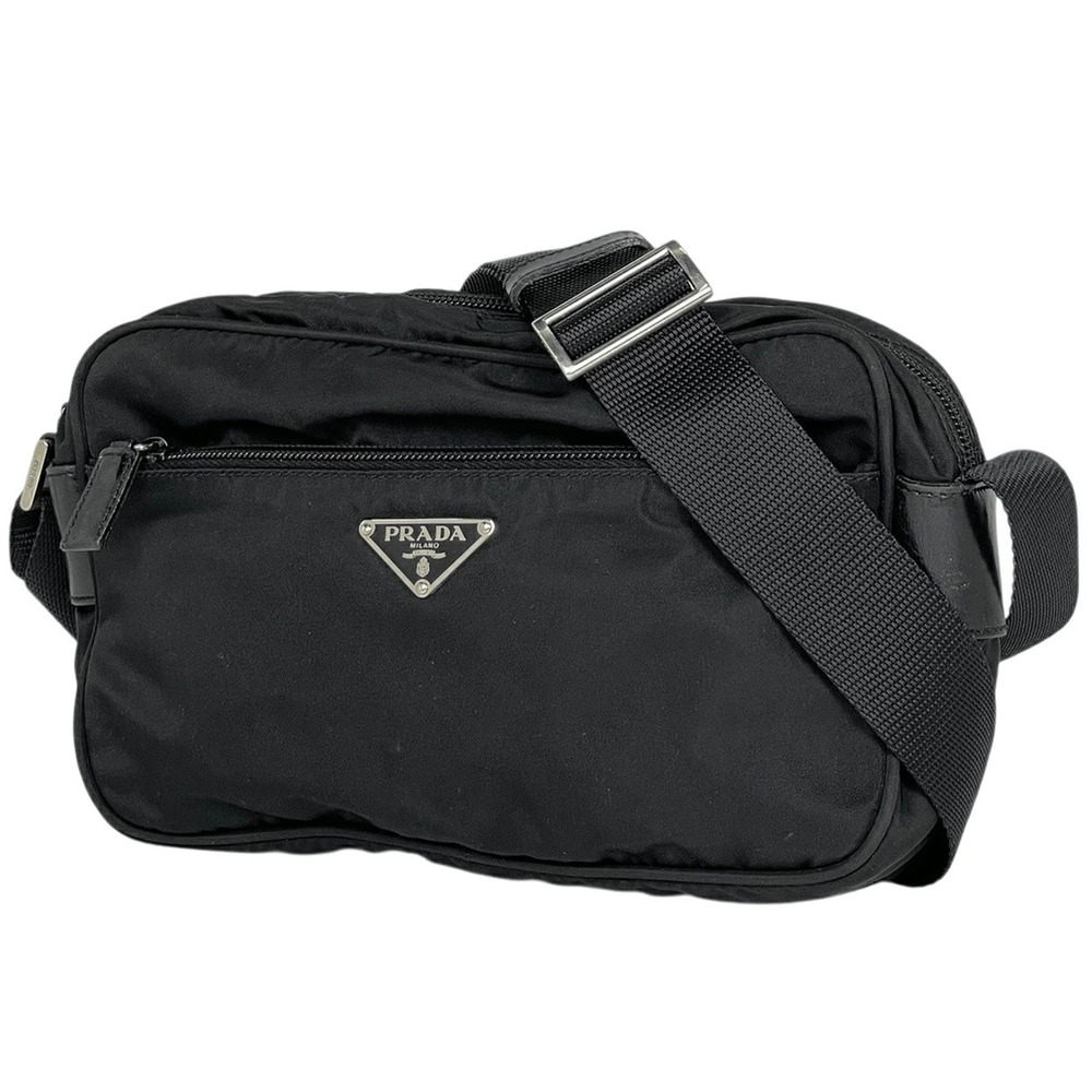 Prada Plate Shoulder Bag Nero Black